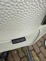 3x Conform Comfortabele fauteuils leer wit en zwart, Ophalen, Gebruikt, Klassiek Vintage Modern, 75 tot 100 cm