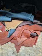 Echt Leder Vellen & Restanten - Diverse Kleuren, Gebruikt, Overige kleuren, Leer of Kunstleer, Ophalen of Verzenden