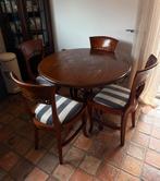 Antieke eettafel met 4 stoelen, Huis en Inrichting, Complete eetkamers, Ophalen, Gebruikt, 4 tot 6 stoelen