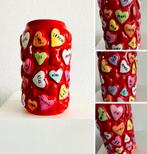 Snoep hartjes ~ spread  love Vaas ~ kunst ~ atelier, Ophalen, Zo goed als nieuw, Schilderij, Minder dan 50 cm