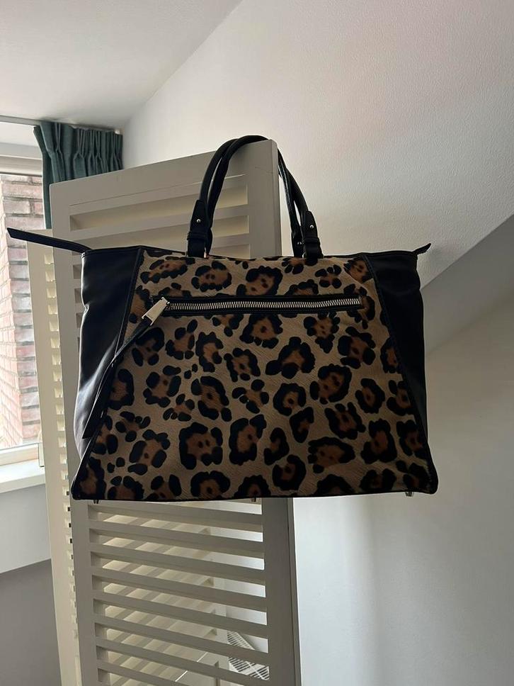 Abro leren leopard shopper tas. Nieuw!, Sieraden, Tassen en Uiterlijk, Tassen | Schoudertassen, Nieuw, Ophalen of Verzenden