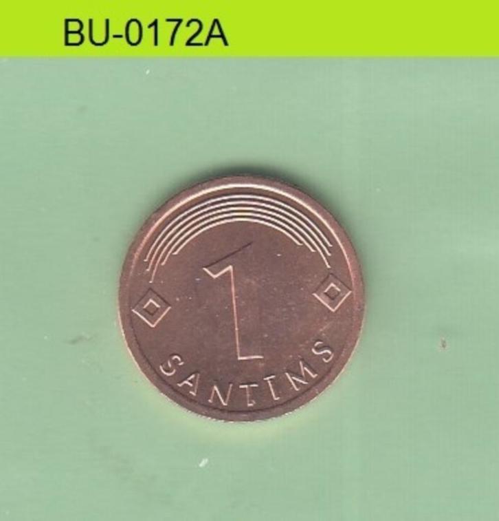 S1-BUU-0172-M07 LATVIA 1 SANTIMS MS60 2008 KM15, Postzegels en Munten, Munten | Europa | Niet-Euromunten, Overige landen, Verzenden