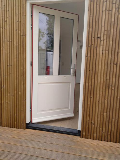 nieuw Hardhout kozijn met voordeur, Doe-het-zelf en Verbouw, Deuren en Horren, Nieuw, Buitendeur, 215 cm of meer, 100 tot 120 cm