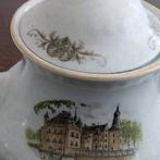 Vintage theepot met kasteelafbeelding, Antiek en Kunst, Ophalen of Verzenden