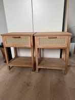 Xenos bandung rotan webbing nachtkastjes x2, Ophalen, Zo goed als nieuw, Minder dan 45 cm