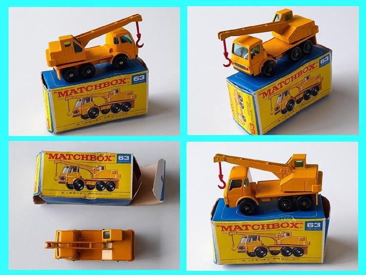 Matchbox Lesney nr 63C Dodge crane + Orig F2-Box, Ophalen of Verzenden, Gebruikt, Auto