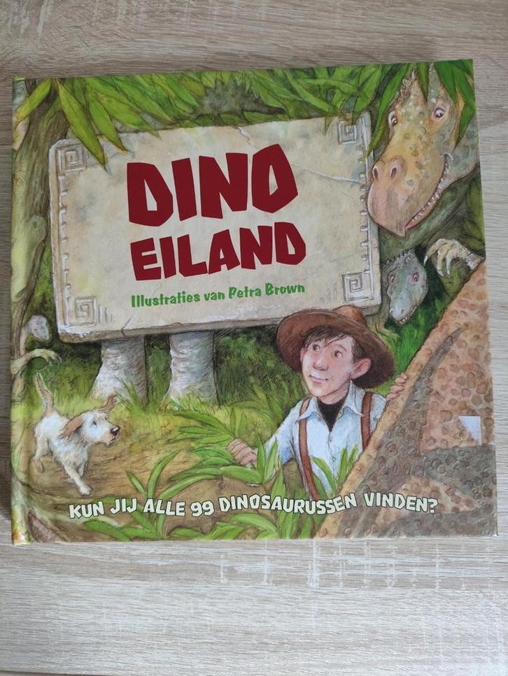 Petra Brown - Dino eiland, Boeken, Prentenboeken en Plaatjesalbums, Zo goed als nieuw, Ophalen