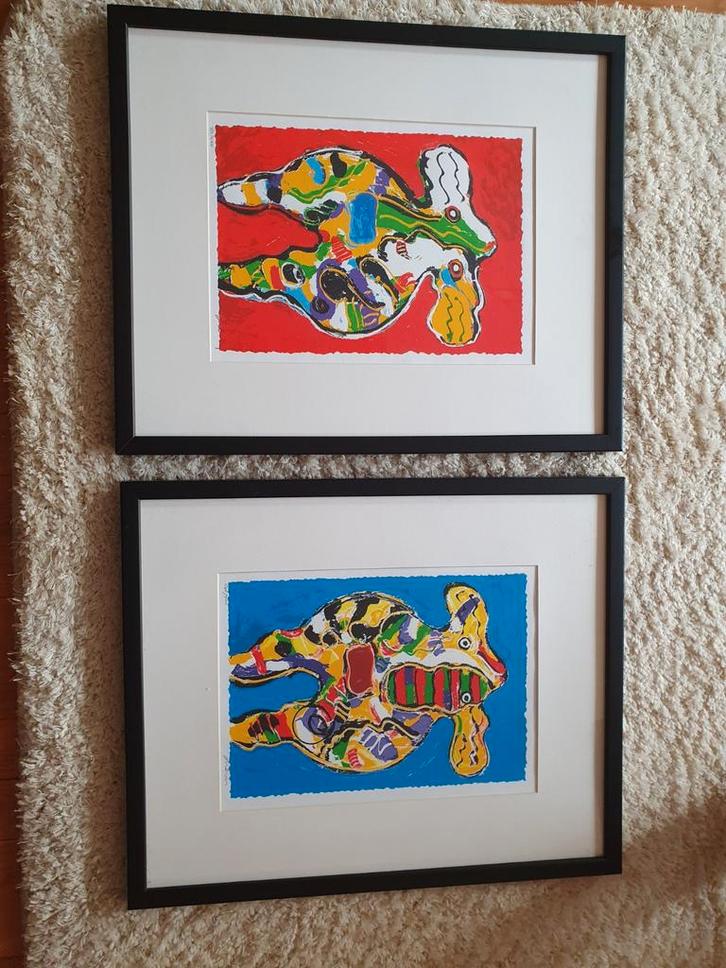 Peter Diem Zeefdrukken - 58x48 cm, Antiek en Kunst, Kunst | Litho's en Zeefdrukken, Ophalen