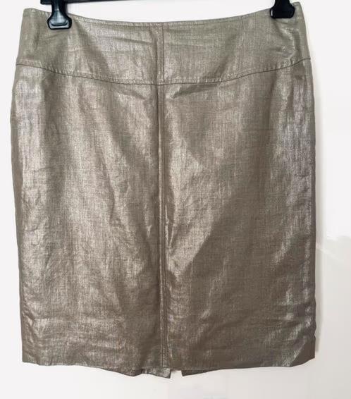 Scarva goudkleurige rok maat 42[dm], Kleding | Dames, Rokken, Zo goed als nieuw, Maat 42/44 (L), Overige kleuren, Knielengte, Ophalen of Verzenden