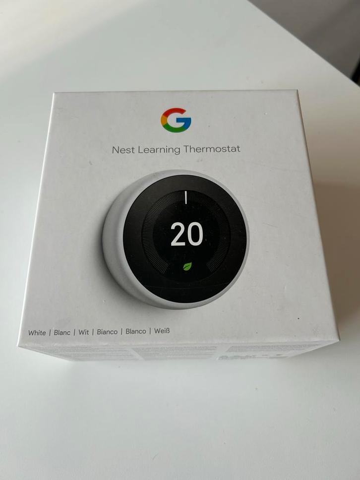 Google Nest Thermostat V3 Wit - Zo goed als nieuw!, Doe-het-zelf en Verbouw, Thermostaten, Zo goed als nieuw, Slimme thermostaat