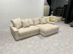 Nieuw GRATIS LEVERING beige ribstof lounge bank 275x160, Ophalen of Verzenden, Zo goed als nieuw, 150 cm of meer, Vierpersoons of meer
