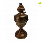 Antieke olielamp mogelijk Belgica D.F., Ophalen of Verzenden, Koper of Brons