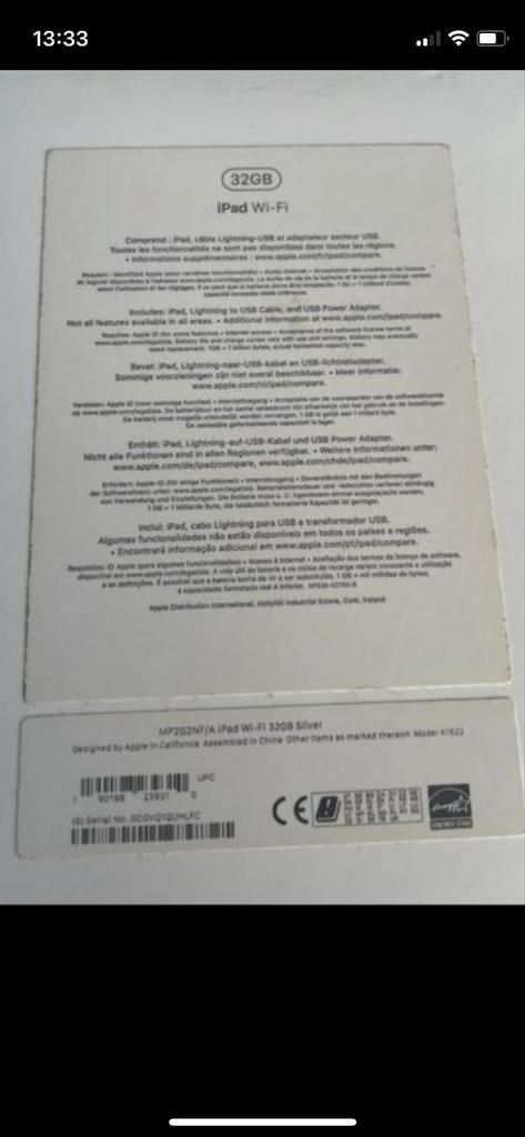 Apple iPad 32GB - Zilver - Goede staat!, Computers en Software, Apple iPads, Zo goed als nieuw, Apple iPad, Wi-Fi, 9 inch, 32 GB