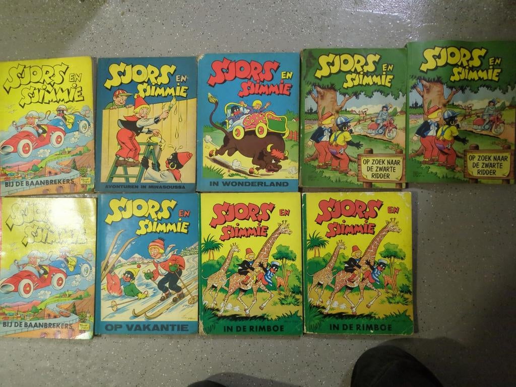 Oude Sjors en Sjimmie stripboeken (jaren 60-70), Boeken, Stripboeken, Meerdere stripboeken, Ophalen of Verzenden, Gelezen, Frans Piët