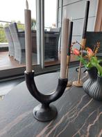 Stoere Urban Nature Kandelaar - Zwart Gespoten, Overige materialen, Gebruikt, Crème, Ophalen of Verzenden
