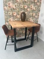 Nieuw eiken bartafel met twee stoelen, Ophalen, Nieuw, Inclusief barstoelen