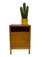 Vintage Nachtkastje Jaren 60 Design Berken Fineer, Gebruikt, Minder dan 45 cm, Vintage, Vintage