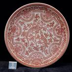 Rood Craquele Porceleyne schaal (Delft), Antiek en Kunst, Antiek | Keramiek en Aardewerk, Ophalen of Verzenden