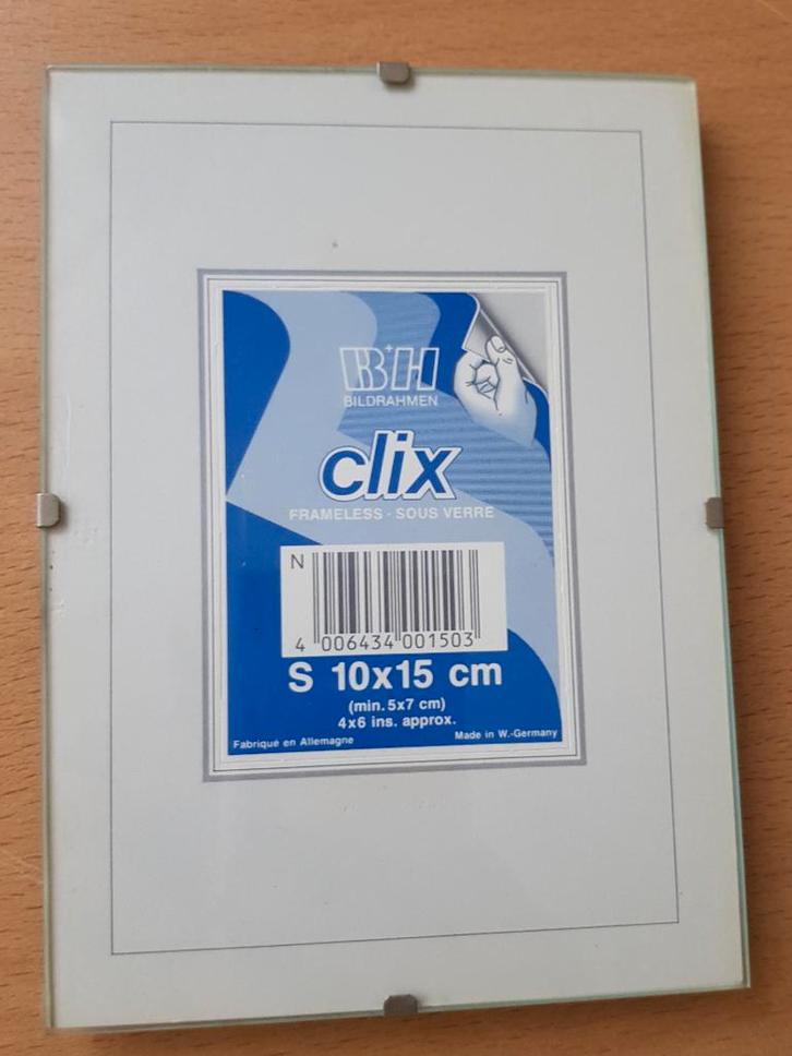 Fotolijstje (Clix) frameless  (10 bij 15 cm), Audio, Tv en Foto, Fotografie | Fotolijsten, Gebruikt, Ophalen