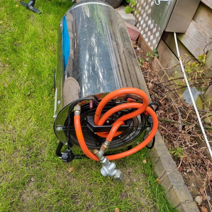 Hete lucht kanon in RVS, Doe-het-zelf en Verbouw, Verwarming en Radiatoren, Overige typen, 60 tot 150 cm, Ophalen of Verzenden
