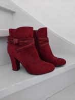 Bordeaux rode enkel laarzen maat 39, Lage of Enkellaarzen, Ophalen of Verzenden, Zo goed als nieuw, Rood