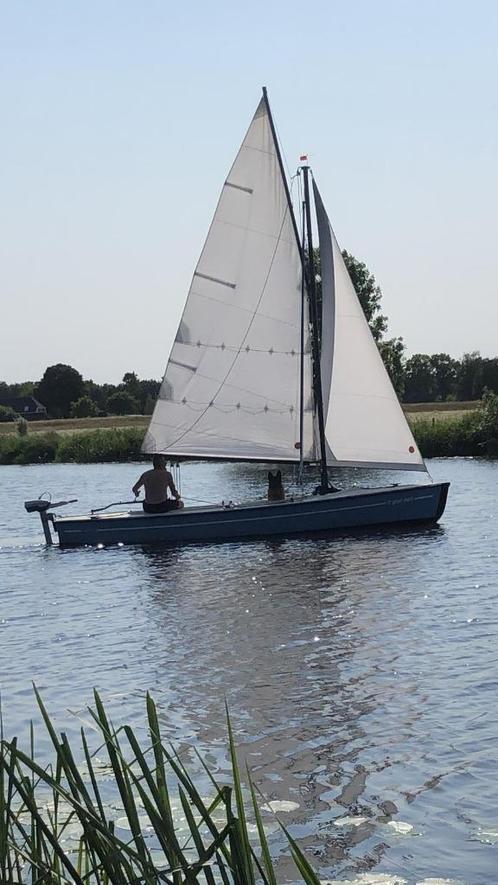 Poly valk (Ottenhome), Watersport en Boten, Open zeilboten, Gebruikt, Polyvalk, 6 meter of meer, Polyester, Buitenboordmotor, Elektrisch