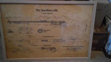 K98 poster met specificaties 40x60 cm beschikbaar voor biedingen