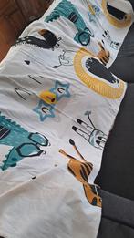 Beddengoed set met vrolijke dieren - 2x - 140x120 juniorbed, Jongetje of Meisje, Wit, Dekbedovertrek, Ophalen of Verzenden