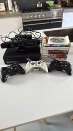 Complete set Xbox 360 S + Kinect + 3 Controllers + 11 Games, Gebruikt, Eén computer, Ophalen of Verzenden, Sport
