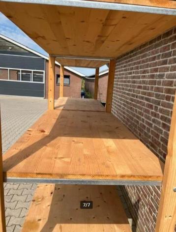 BT EURO  magazijnstelling 9 grenen legborden plm. 120x70 beschikbaar voor biedingen