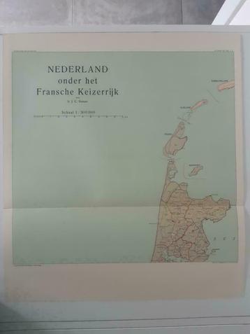 B096/ Plattegrond Noord West Nederland in Fransche Tijd