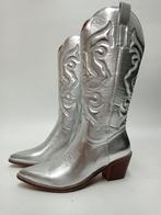 Zilveren hoge cowgirl dames laarzen leren cowboy boots vrouw, Nieuw, Hoge laarzen, Verzenden
