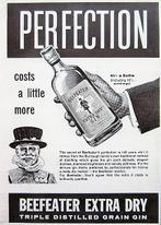 8 vintage advertenties reclames Beefeater gin 1961-72 drank, Ophalen of Verzenden, Gebruikt, Overige typen