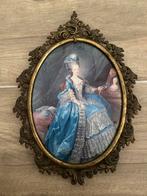 Oude lijst met portret van dame 33x24cm, Ophalen of Verzenden