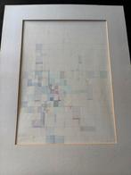 Vintage Lou Loeber De Stijl ? Tekening in passe-partout, Ophalen of Verzenden