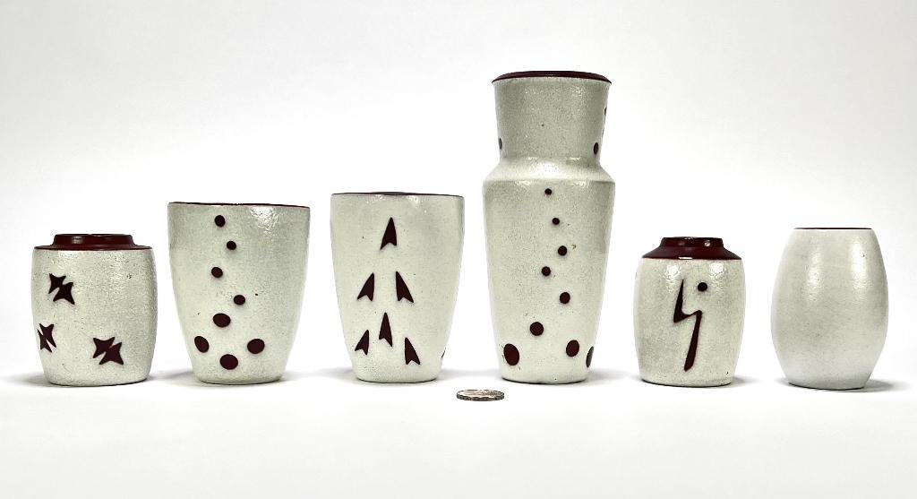 175. Vazen, Potterie Ravelli, midden 20e eeuw, Ophalen of Verzenden