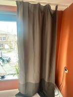 Bruine verduisterende gordijnen - 290cm lang - 4 stuks, Huis en Inrichting, Stoffering | Gordijnen en Lamellen, Ophalen, Zo goed als nieuw