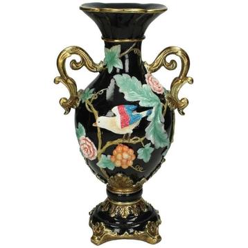 SALE!!! Mooie vaas zwart, oorvaas, vaasje, bloemenvaas VdlM beschikbaar voor biedingen