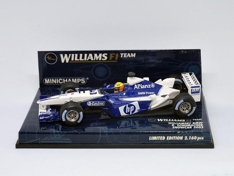 Minichamps 1:43 Williams F1 BMW R. Schumacher Showcar 2003, Ophalen of Verzenden, Zo goed als nieuw, Auto, MiniChamps