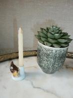 Vintage kandelaartje vogeltje draaikaarsje Gerold Bavaria, Antiek en Kunst, Ophalen of Verzenden, Koper of Brons