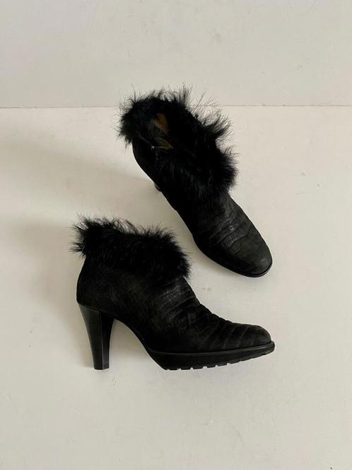 G540 Peter Kaiser mt. 5=38 leren lage laarsjes hak pumps, Kleding | Dames, Schoenen, Zo goed als nieuw, Zwart, Ophalen of Verzenden