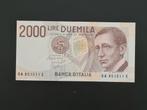 Italy 2000 lire 1990 UNC- biljet, Postzegels en Munten, Bankbiljetten | Europa | Niet-Eurobiljetten, Ophalen of Verzenden
