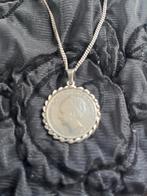 Zilveren ketting met Wilhelmina munt hanger, Ophalen of Verzenden, Zilver