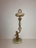 Zeldzame Antieke Staande Asbak Onyx/ Marmer/ Messing, Antiek en Kunst, Ophalen of Verzenden