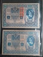 2x Oostenrijk 1000 Kronen 1902, Ophalen of Verzenden, Setje