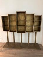 Metalen Kunstwerk Wandkast, Ophalen, Met plank(en), 100 tot 150 cm, Zo goed als nieuw