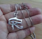zilveren ketting met oog van Horus hanger [362], Sieraden, Tassen en Uiterlijk, Met hanger, Verzenden, Zo goed als nieuw, Zilver