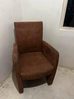 6 Nubuck Eetkamerstoelen, Huis en Inrichting, Stoelen, Ophalen of Verzenden, Gebruikt, Stof