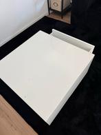 Witte Salontafel met Opbergruimte, Kunststof, Gebruikt, Vierkant, Minder dan 50 cm
