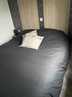 Tweepersoonsbed 1.60 x 2 mtr, Ophalen, 200 cm, Metaal, Grijs